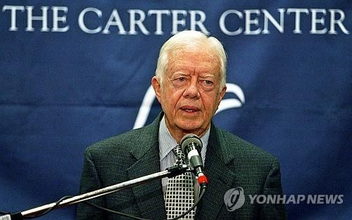 지난 2004년 기자회견을 하는 지미 카터 전 미국 대통령 [AFP 연합뉴스 자료사진. 재판매 및 DB 금지]