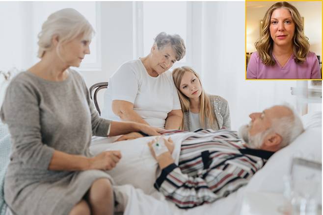 임종 돌봄을 받는 환자들이 죽음을 앞두고 몇 시간 혹은 며칠 동안 갑자기 건강이 나아진 것처럼 보이는 현상을 '터미널 루시디티(Terminal Lucidity, 임종 명료현상)'라 한다. [사진=게티이미지뱅크 / 상단 호스피스 간호사 줄리 맥패든= 영국 데일리메일]