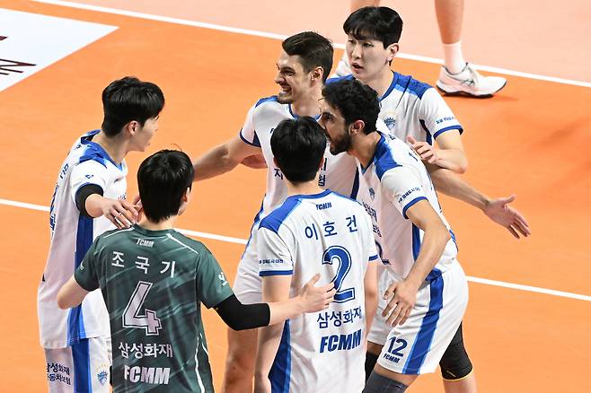 남자 프로배구 삼성화재. (한국배구연맹 제공) ⓒ News1