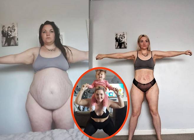 캐시 모리슨(26)은 2년 동안 아이들을 안고 운동해 45kg을 감량했다./사진=뉴욕 포스트