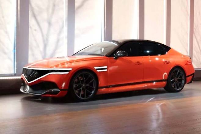 제네시스 'G80' 후속 모델 상상 렌더링 (출처 : 오토스파이넷)