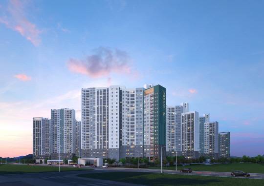 '탕정 푸르지오 센터파크' 석경 투시도. [대우건설 제공]