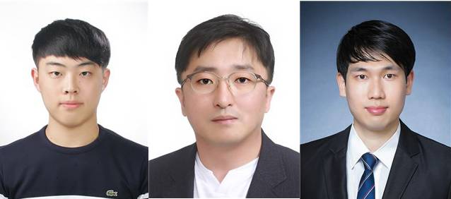 경상국립대 최재원 교수(오른쪽부터)와 한국과학기술원 전북분원 복합소재기술연구소 조세연 선임연구원, 논문 제1저자인 성홍규 석박사통합과정생이 차세대 리튬 이온 배터리용 고성능 음극 신소재를 개발했다.