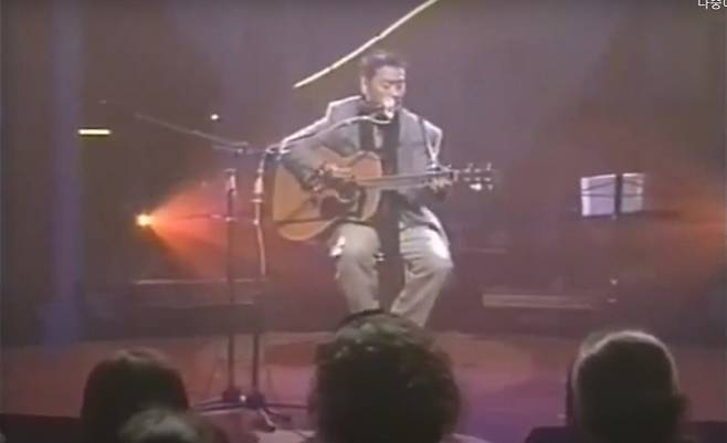 김광석의 마지막 방송활동 사진./사진=HBS의 '박상원의 겨울나기' 캡쳐