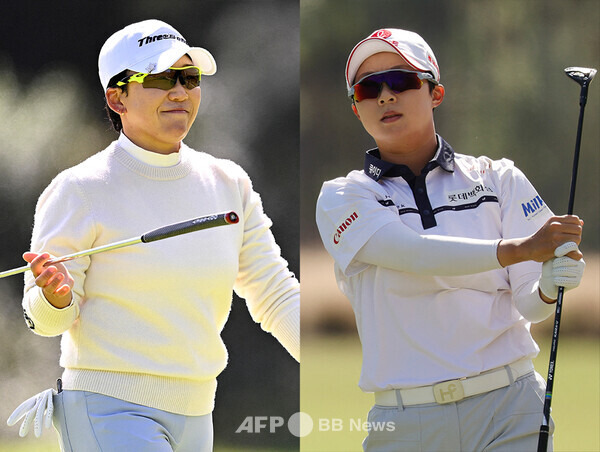 일본여자프로골프(JLPGA) 투어 멤버 신지애, 미국여자프로골프(LPGA) 투어에서 뛰는 김효주 프로. 사진제공=ⓒAFPBBNews = News1