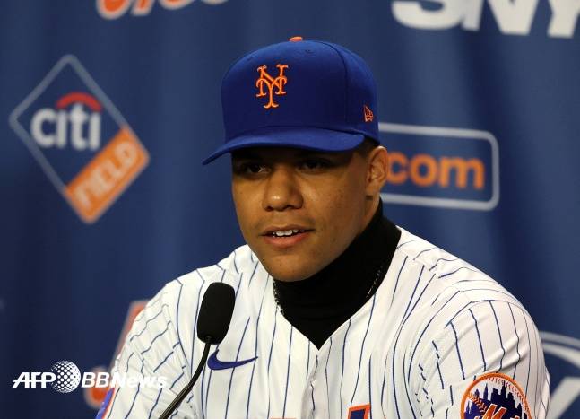 뉴욕 메츠 유니폼을 입은 후안 소토. /AFPBBNews=뉴스1