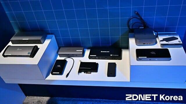 인텔 이보 인증을 획득한 각종 PC용 주변기기. (사진=지디넷코리아)