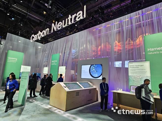 파나소닉은 CES 2025에서 탄소배출을 저감하는 다양한 친환경 솔루션 중심으로 전시했다. (사진=배옥진기자)