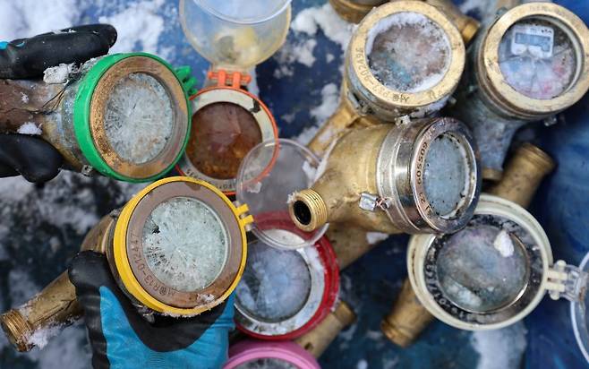 동파된 수도계량기. /사진=뉴스1