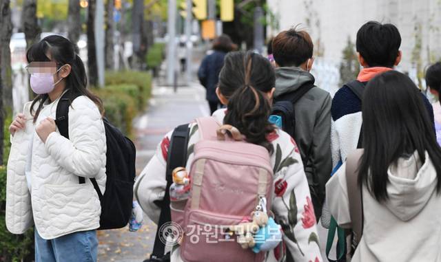 ▲ 학생들이 등교를 하고 있다. 강원도민일보 자료사진