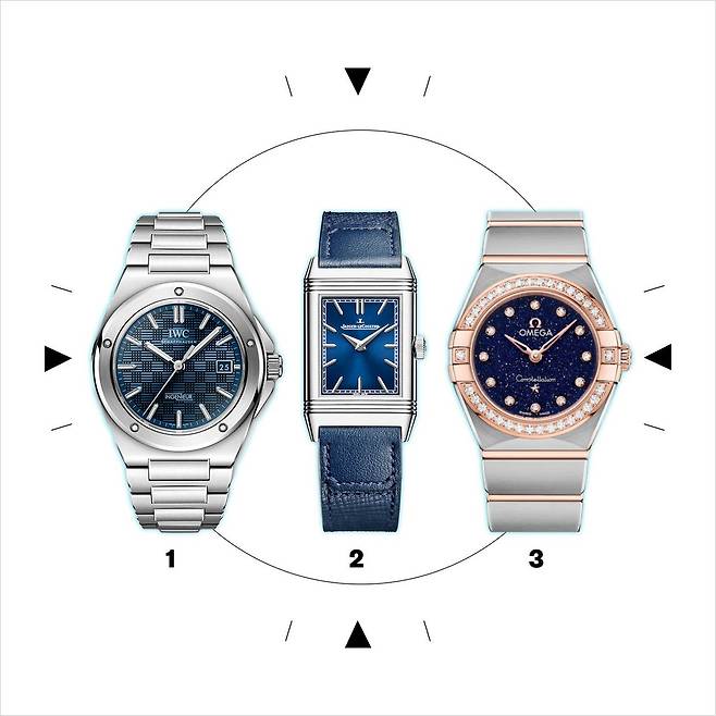 1 iwc schaffhausen 2 jaeger-lecoultre 3 omega