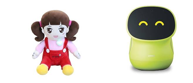 (왼)미스터마인드 돌봄로봇 '초롱이', (오)원터풀플랫폼 돌봄로봇 '다솜'/사진=각 사 제공