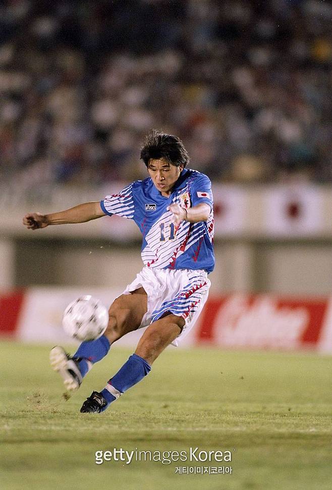 1994년 일본 국가대표 시절 미우라 가즈요시. 사진=게티이미지