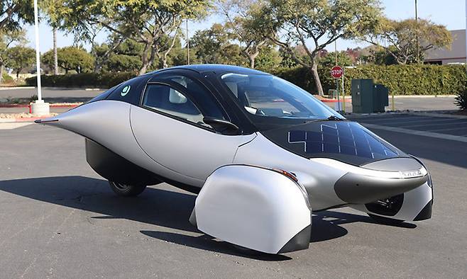 앱테라 모터스의 태양광 전기차. 앱테라 모터스 제공