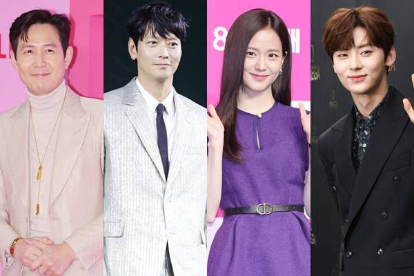 사진 출처=&nbsp;넷플릭스 오리지널 시리즈 '오징어 게임' 시즌2 핑크카펫 행사에 참석한 배우 이정재. 24.12.09. ⓒ이혜영 기자 lhy@hankooki.com /&nbsp;넷플릭스 영화 '전,란' 제작보고회에 참석한 배우 강동원. 24.10.10 ⓒ이혜영 기자 lhy@hankooki.com /&nbsp;쿠팡플레이 오리지널 시리즈 '뉴토피아' 제작발표회에 참석한 배우 지수. 24.1.7 ⓒ이혜영 기자 lhy@hankooki.com / 스포츠한국DB 뉴이스트 황민현. (왼쪽부터)