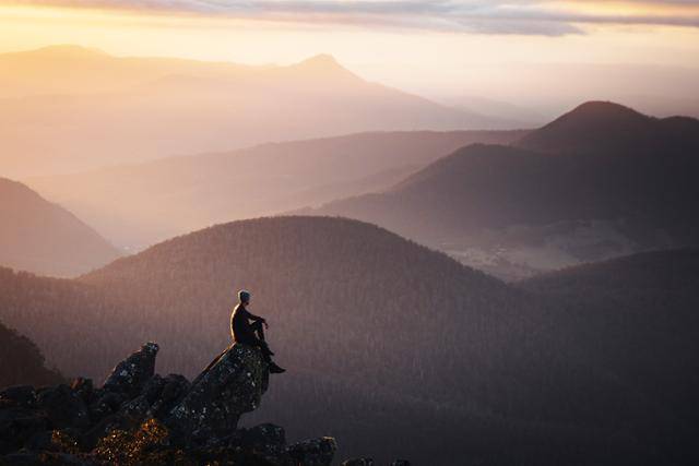 태즈메이니아 호바트의 하프마라톤 '포인트 투 피너클'이 마무리되는 마운트 웰링턴 풍경. 호주관광청 제공