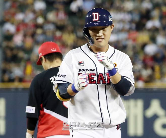 두산 베어스 김인태. 잠실=김민규 기자 mgkim1@edaily.co.kr