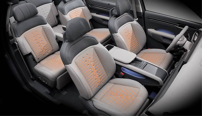 현대트랜시스가 개발한 저전력 카본 열선 시트. [현대트랜시스 제공]