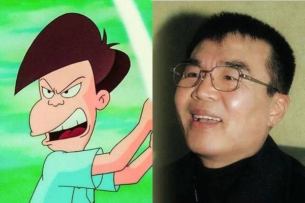 성우 이재명(오른쪽)과 그가 연기한 '아기공룡 둘리'의 고길동. /사진=뉴시스