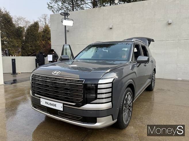현대자동차는 14일 프리미엄 플래그십 대형 승용형 다목적차(SUV) '디 올 뉴 팰리세이드'(팰리세이드) 론칭 행사을 열었다. /사진=김서연 기자