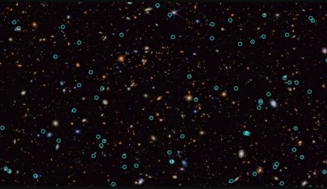 JADES 연구진은 NASA JWST의 관측 결과를 활용해 초신성 폭발의 위치를 찾아냈다. (이미지 출처: NASA, ESA, CSA, STScI, JADES 협업)