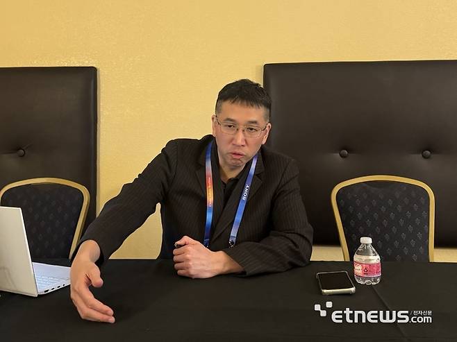 김준환 스트라드비젼 대표가 올해 사업 계획을 밝히고 있다.