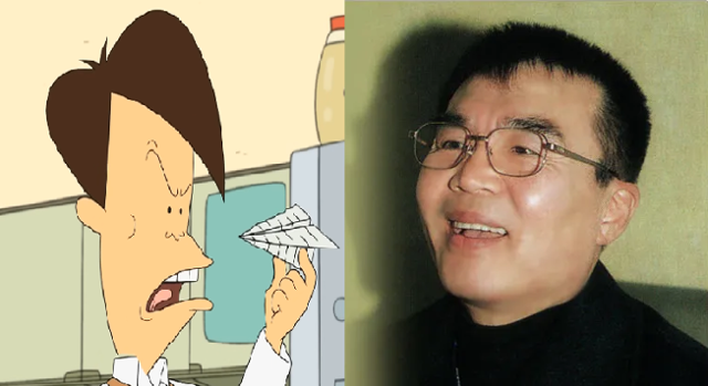 애니메이션 '아기공룡 둘리'의 고길동(왼쪽 사진)과 해당 캐릭터의 목소리를 연기했던 이재명씨.