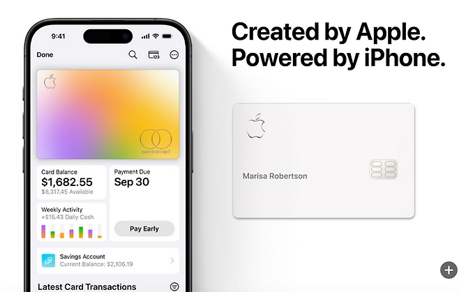 애플 카드의 모습. <사진=애플>
