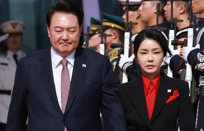 윤석열 대통령과 김건희 여사[연합]