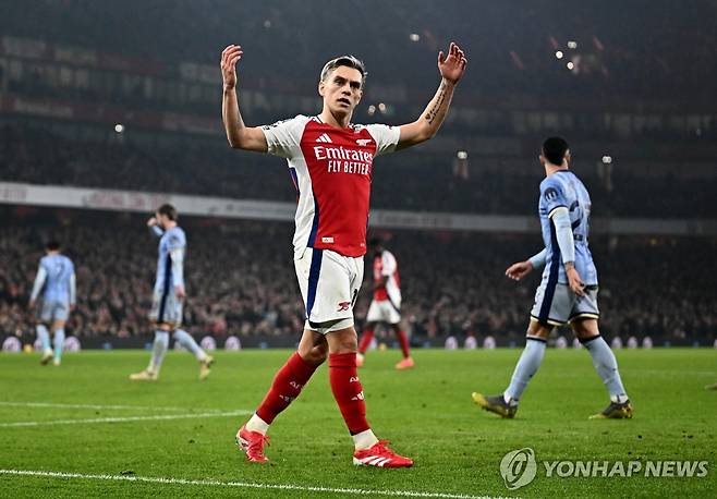 결승골의 주인공 아스널 트로사르 [로이터=연합뉴스]