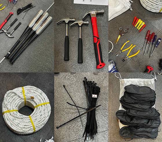 12·3 비상계엄 당시 정보사가 선거관리위원회 직원들을 체포하기 위해 준비했던 도구 〈사진=검찰 비상계엄 특별수사본부〉