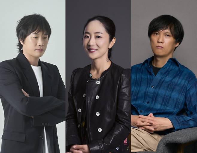 정재일 음악감독, 채경선 미술감독, 김지용 촬영감독(왼쪽부터). 넷플릭스 제공