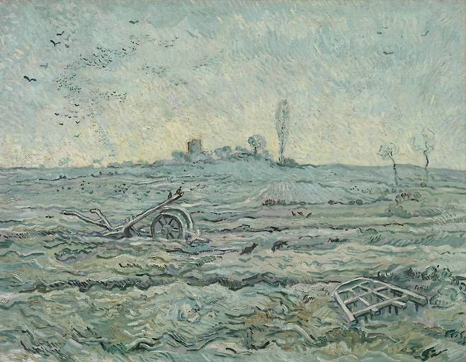 빈센트 반 고흐, 눈 쌓인 들판, 1890, 72x82cm, 반 고흐 미술관