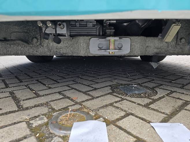 TRT 차량은 바퀴가 철제가 아닌 고무타이어다. 강갑생 기자