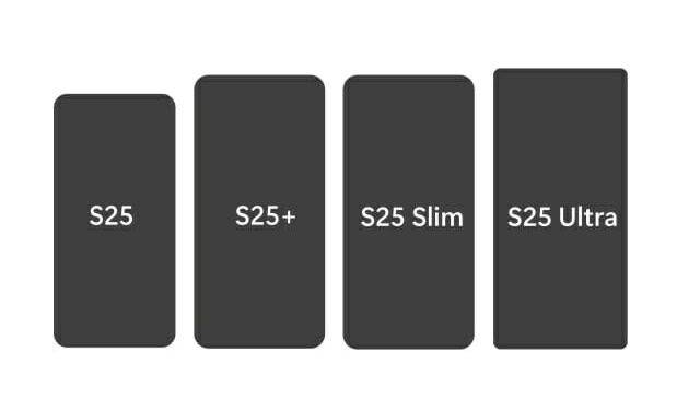 [서울=뉴시스] IT팁스터 아이스유니버스가 자신의 SNS에 갤럭시S25 시리즈 디자인과 크기를 유추할 수 있는 이미지를 게재했다. (사진=아이스유니버스 X) *재판매 및 DB 금지
