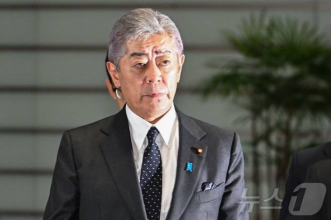 이와야 다케시 일본 외무상이 도쿄 총리관저에 들어오고 있다. 2024.11.11 ⓒ AFP=뉴스1 ⓒ News1 김지완 기자