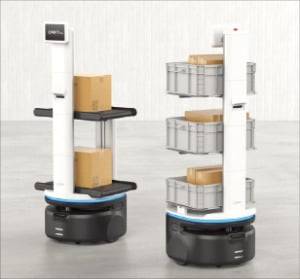 베어로보틱스의 물류센터 로봇 카티(CARTI) 모습.  LG CNS 제공