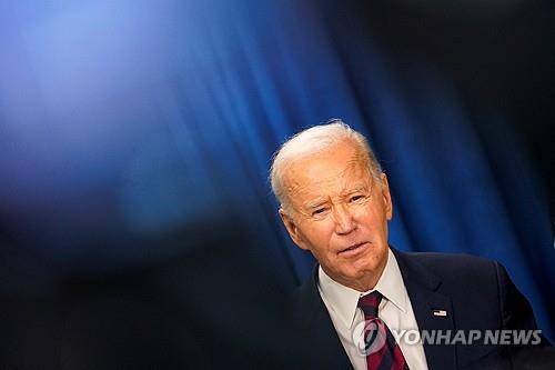 가자 휴전 회견하는 조 바이든 미 대통령 [노스찰스턴[미 사우스캐롤라이나] 로이터=연합뉴스]