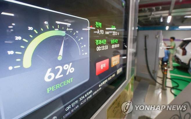 전기차 배터리 충전 [연합뉴스 자료사진]