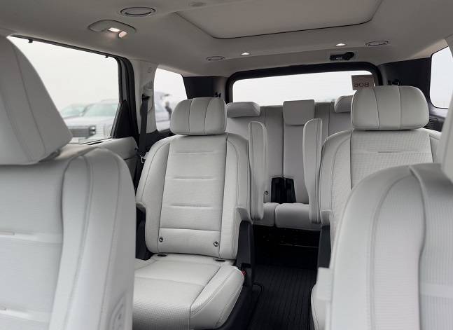 디 올 뉴 팰리세이드 7인승 차량 내부./영상=백유진 기자 byj@