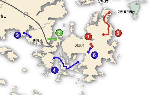 4번이 통영시∼거제시 연결 국도 5호선 해상구간 [경남도 제공. 재판매 및 DB 금지]