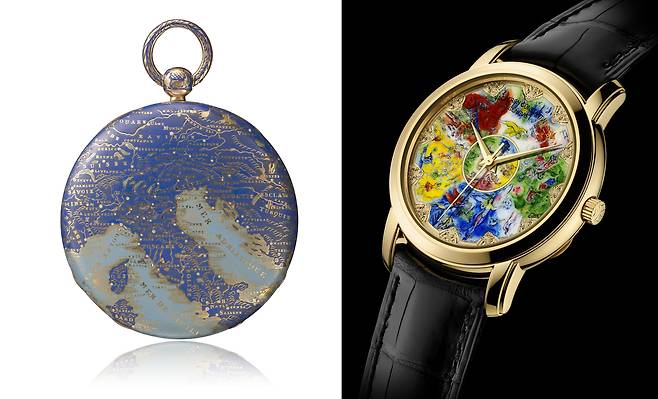 바쉐론 콘스탄틴의 예술 공예 실력을 드러내는 아카이브 시계들. 사진 바쉐론 콘스탄틴