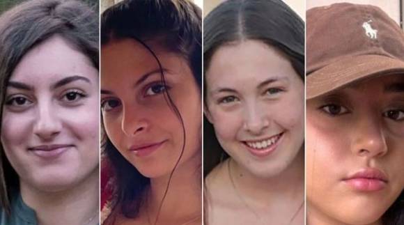 현지시간으로 25일, 납치 477일 만에 하마스에게서 풀려나 가족의 품으로 돌아간 이스라엘 여군 4명의 모습. CNN 제공