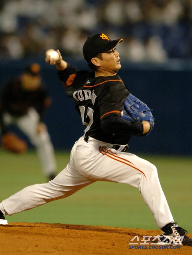 요미우리 시절 구도의 투구 모습. 그는 통산 29시즌 동안 224승을 올린 레전드다. 스포츠조선DB