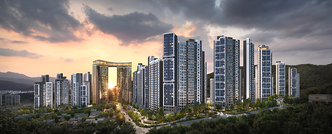 경기 성남시 중원구 ‘은행주공아파트’ 재건축 조갑도. 두산건설 제공