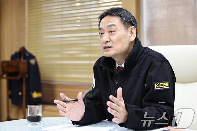 박우현 경찰청 과학수사심의관이 23일 오후 서울 서대문구 경찰청 국가수사본부에서 뉴스1과 인터뷰를 하고 있다. 2025.1.23/뉴스1 ⓒ News1 민경석 기자