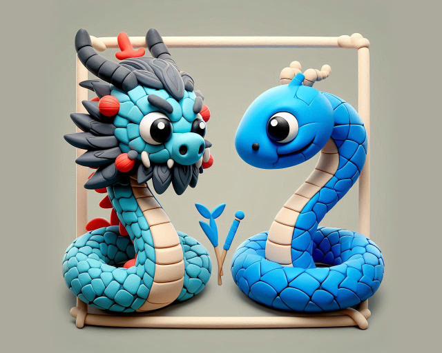 이미지 생성형 인공지능(AI) DALL·E 3가 그린 청룡과 청사.