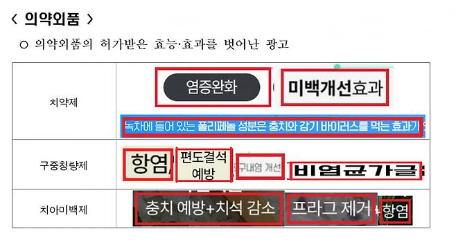 식품의약품안전처는 23일 의료제품 광고 520건을 점검한 결과 허위·과대·부당광고 302건을 적발했다고 밝혔다./ 사진=식약처 제공