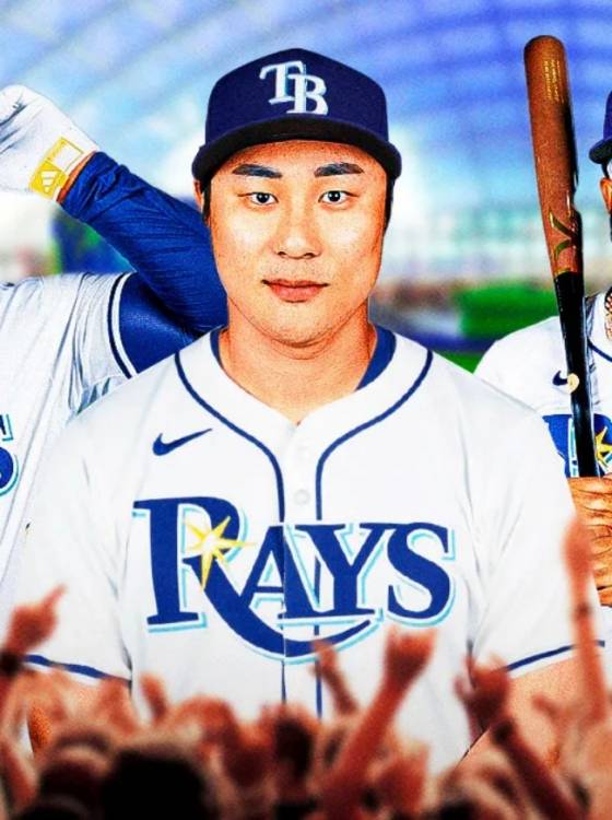 탭파베이 레이스 유니폼을 입은 김하성(합성 사진)의 모습. /사진=클러치 포인트 갈무리