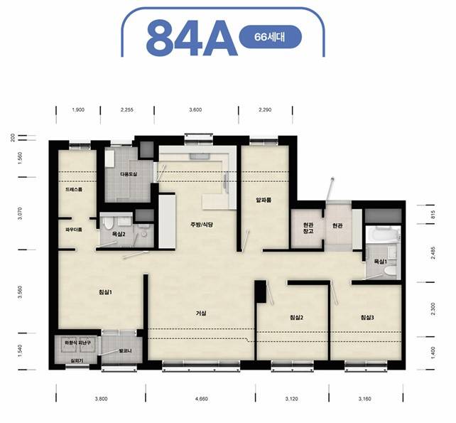 고양창릉 S5블록 84A 평면도 /자료=LH